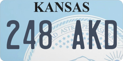KS license plate 248AKD