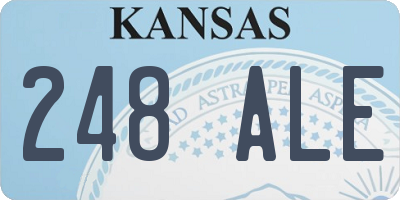KS license plate 248ALE