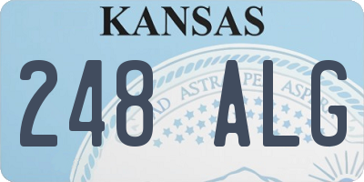 KS license plate 248ALG