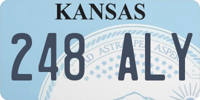 KS license plate 248ALY