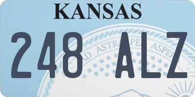 KS license plate 248ALZ