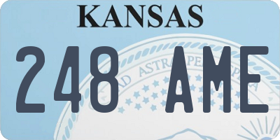 KS license plate 248AME