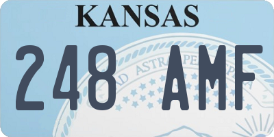 KS license plate 248AMF
