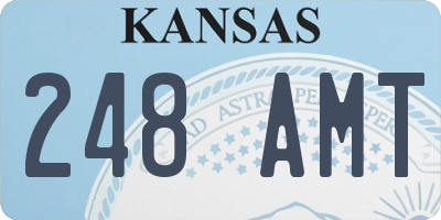 KS license plate 248AMT