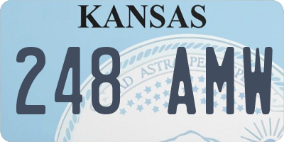 KS license plate 248AMW