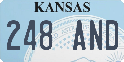 KS license plate 248AND