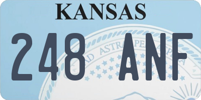 KS license plate 248ANF