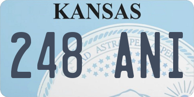 KS license plate 248ANI