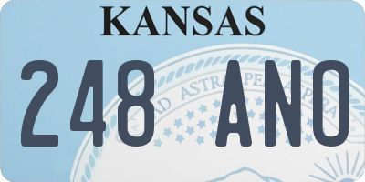 KS license plate 248ANO