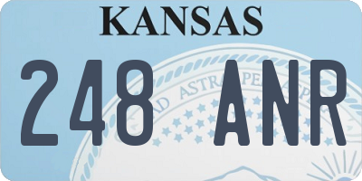 KS license plate 248ANR