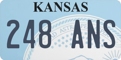 KS license plate 248ANS