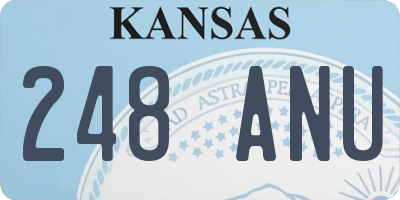 KS license plate 248ANU