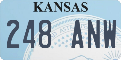 KS license plate 248ANW