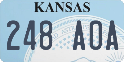 KS license plate 248AOA