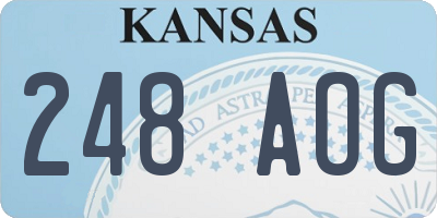 KS license plate 248AOG