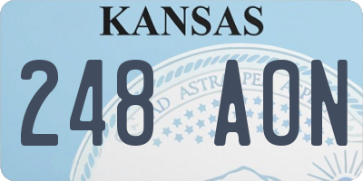 KS license plate 248AON