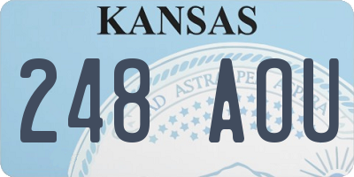 KS license plate 248AOU