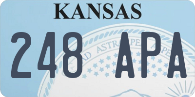 KS license plate 248APA