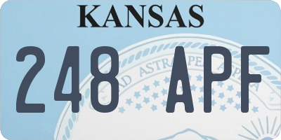 KS license plate 248APF