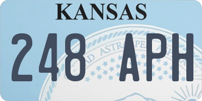 KS license plate 248APH