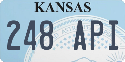 KS license plate 248API