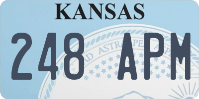 KS license plate 248APM