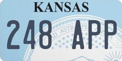 KS license plate 248APP