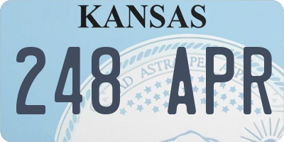 KS license plate 248APR