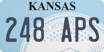 KS license plate 248APS