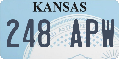 KS license plate 248APW