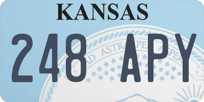 KS license plate 248APY