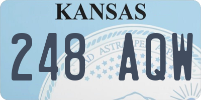 KS license plate 248AQW