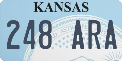 KS license plate 248ARA