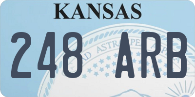 KS license plate 248ARB