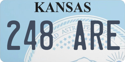 KS license plate 248ARE