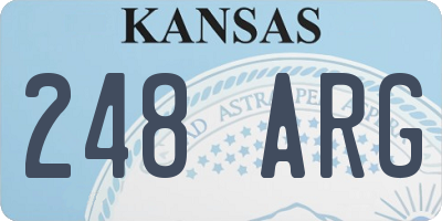 KS license plate 248ARG