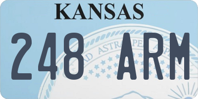 KS license plate 248ARM