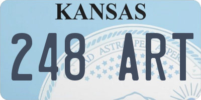 KS license plate 248ART