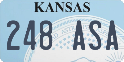 KS license plate 248ASA