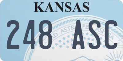 KS license plate 248ASC