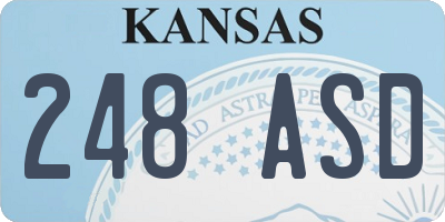 KS license plate 248ASD
