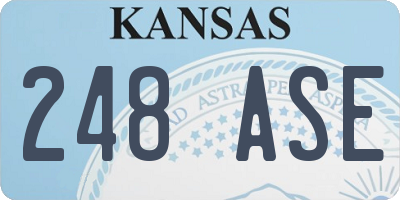 KS license plate 248ASE