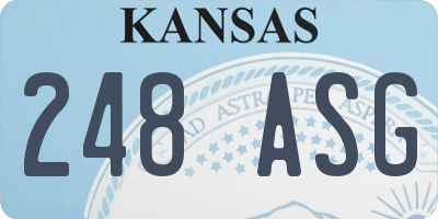 KS license plate 248ASG