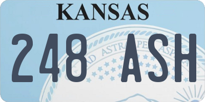 KS license plate 248ASH