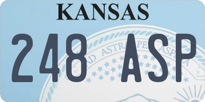 KS license plate 248ASP