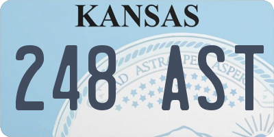 KS license plate 248AST
