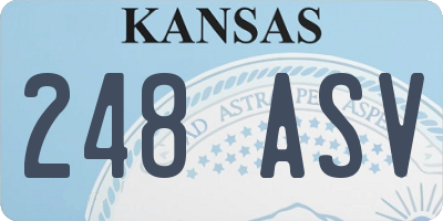 KS license plate 248ASV