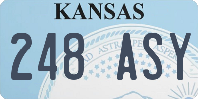 KS license plate 248ASY