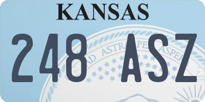 KS license plate 248ASZ