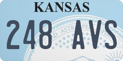 KS license plate 248AVS